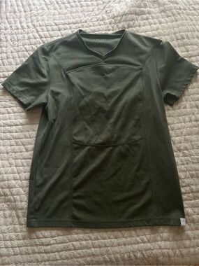 Lalabu The Dad Shirt Men's Olive Green Short Sleeve V-Neck Tee XL